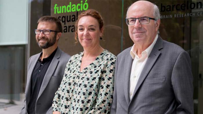 José Luis Molinuevo, Cristina Maragall i Jordi Camí a la inauguració del Barcelona Beta Brain Research Center