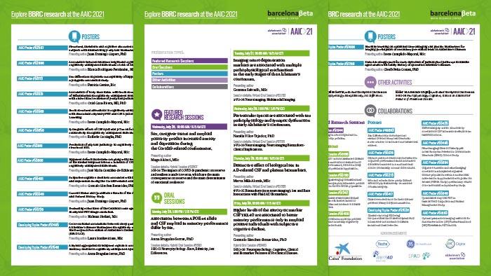 Agenda del BBRC en el AAIC 2021